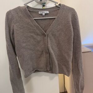 Cozy Taupe Cardigan by The Cashmere Group